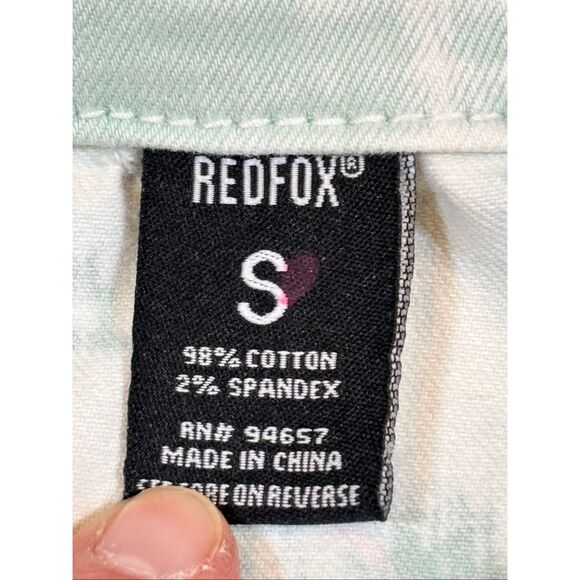 Red Fox Denim Destress Tie Dye Womens Jacket Size S Unique - Picture 11 of 11